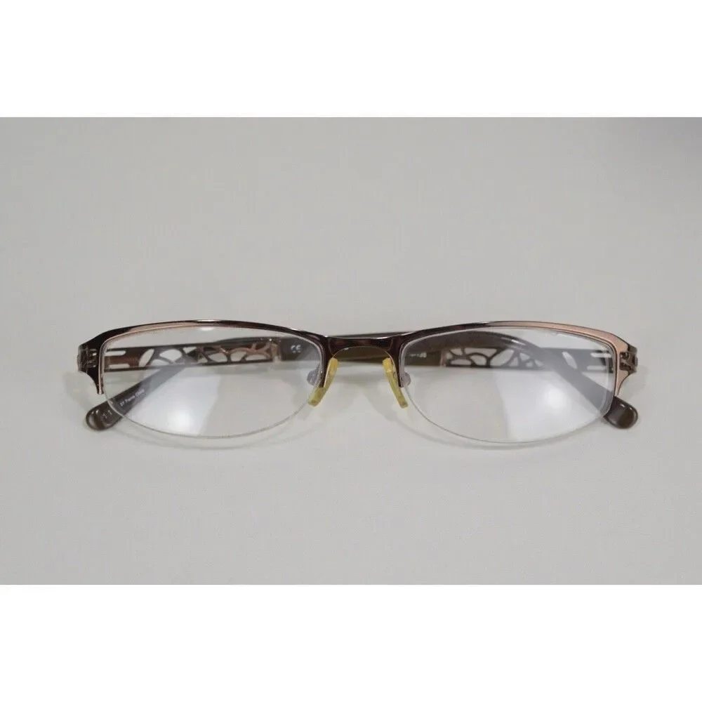 Guess Women's Glasses 1504 Cat Eye 37 Frame Grooved Metal 50 18-135 Eyeglasses